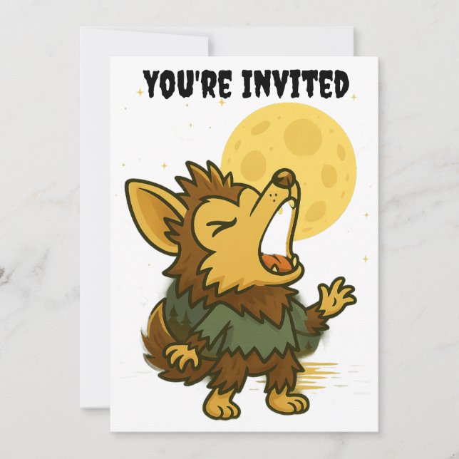 Invitación Ten un Halloween de Howling (Anverso)