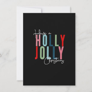 Invitación Ten un Navidad de navidad holly Rainbow_1