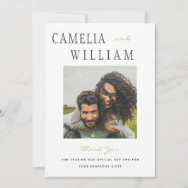 Invitación Tendencia Boda moderno GRACIAS FOTO
