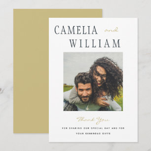 Invitación Tendencia Boda moderno GRACIAS FOTO