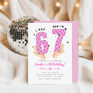 Invitación Tendencia de meme de cumpleaños 6 7 Seis Siete