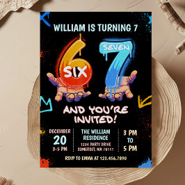 Invitación Tendencia de meme de grafiti 6 7 Fiesta de cumplea