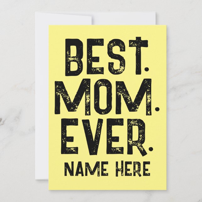 INVITACIÓN TENDENCIA MEJOR MAMÁ DEL MUNDO TYPOGRAPHY NEGRA   (Anverso)
