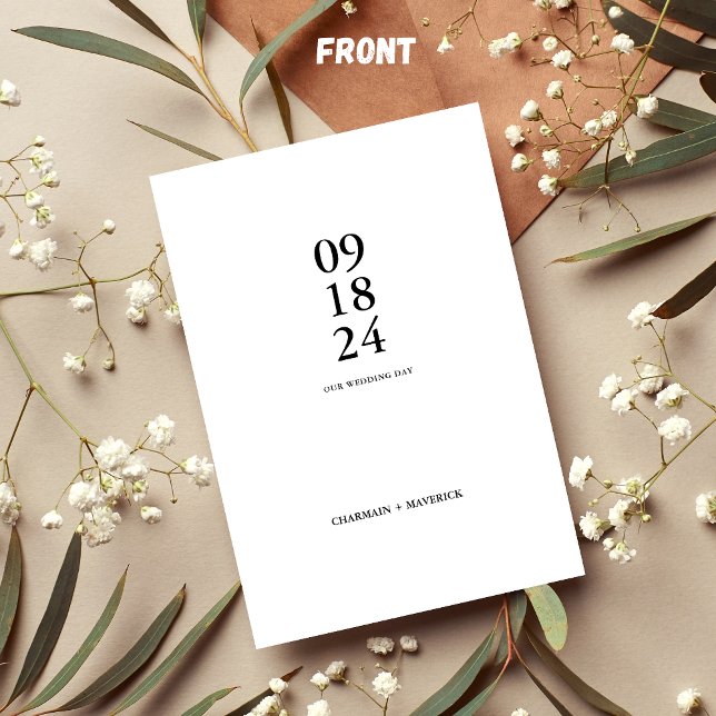 Invitación Tendencia moderna negrita guión negro y blanco Bod (Subido por el creador)