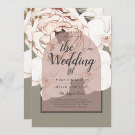 Invitación Tendencia MOSS BODA RUBOR Sage Dusty Pink