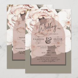 Invitación Tendencia MOSS BODA RUBOR Sage Dusty Pink