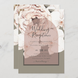 Invitación Tendencia MOSS BODA RUBOR Sage Dusty Pink