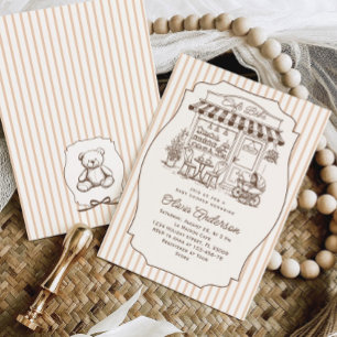 Invitación Tendencias Café Bebe Salón de Té Baby Shower