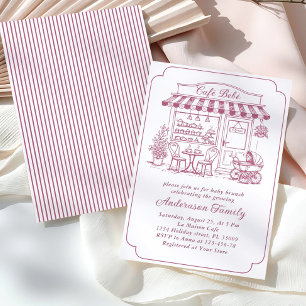 Invitación Tendencias Café Bebe Salón de Té Baby Shower