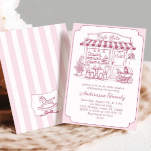 Invitación Tendencias Café Bebe Salón de Té Baby Shower