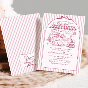 Invitación Tendencias Café Bebe Salón de Té Baby Shower