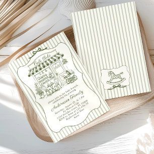 Invitación Tendencias Café Bebe Tienda de Café French Baby Sh