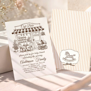 Invitación Tendencias Café Bebe Tienda de Café Shower de Bebé