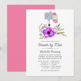 Invitación Tendencias de Acuarela Floral Baño Nupcial por Cor