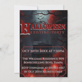Invitación Tendencias de disfraces de Halloween gótico elegan
