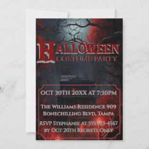Invitación Tendencias de disfraces de Halloween gótico elegan