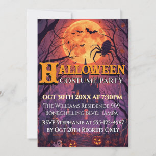 Invitación Tendencias de la fiesta de disfraces de Halloween 