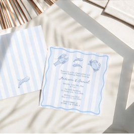 Invitación Tendencias de mariscos hervidos boda ducha dibujad