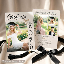 Invitación Tendencias Modernas Casuales Foto Graduación