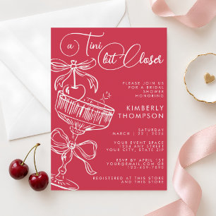 Invitación Tendencias Rojo Un Poco Más Cerca Despedida de Sol
