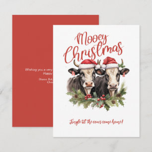 Invitación Tener a Navidades de moey Navidades de vacas
