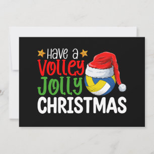 Invitación Tener vacaciones de voleibol Navidad