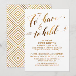 Invitación Tener y Mantener Evento de White Gold después de l