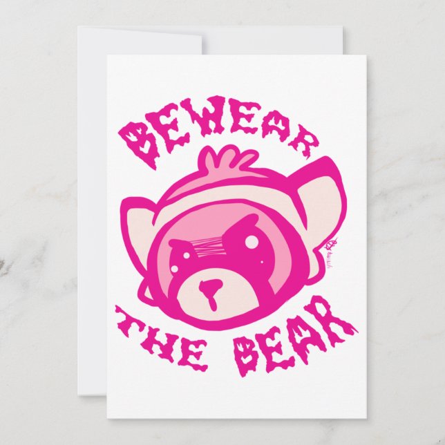 Invitación TENGA CUIDADO CON EL OSO Sudadera (Anverso)