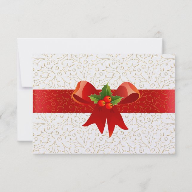 Invitación Tenga una cena de Navidad alegre y divertida (Reverso)