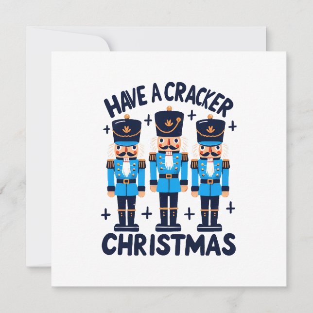 Invitación Tenga una navidad cascanueces (Anverso)