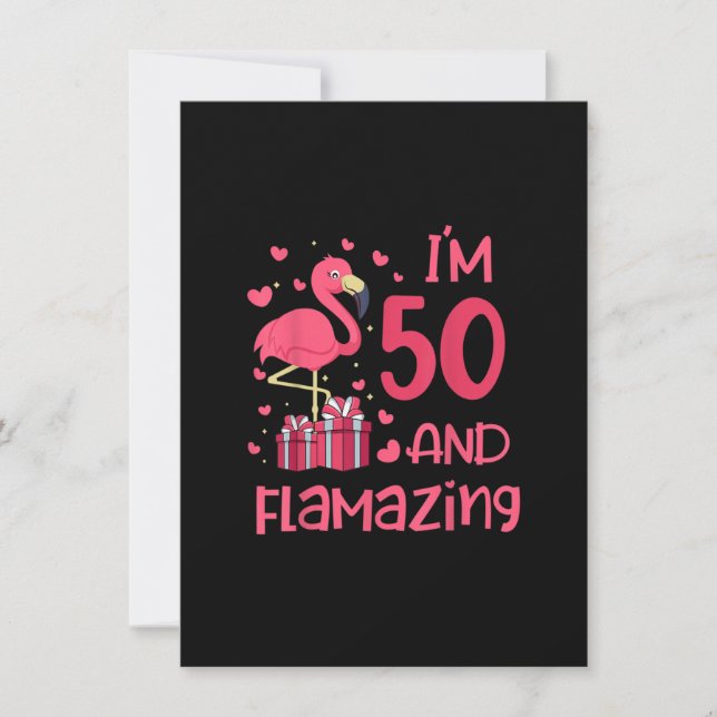 Invitación Tengo 50 años y me llama la atención - Increíble c (Anverso)