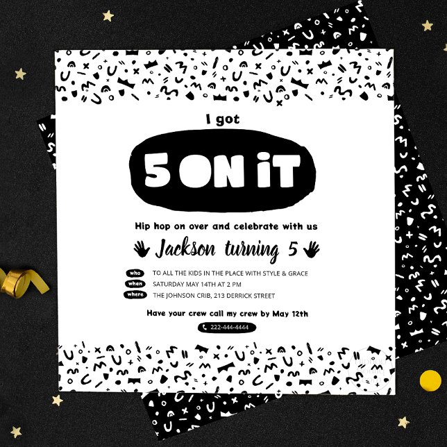 Invitación Tengo 5 en esto, Rap de la Escuela Secundaria de N (Subido por el creador)