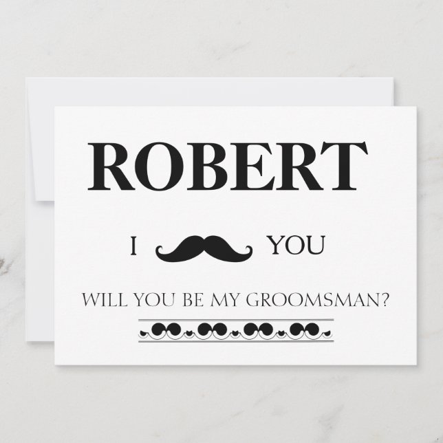 Invitación Tengo al chica ¿serás mi Groomsman? (Anverso)