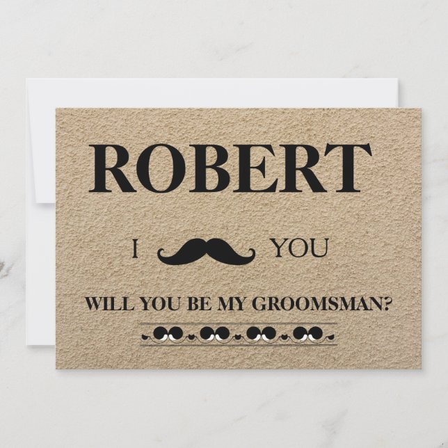 Invitación Tengo al chica ¿serás mi Groomsman? (Anverso)