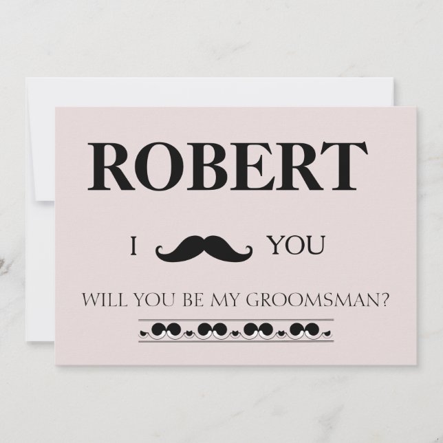Invitación Tengo al chica ¿serás mi Groomsman? Invi (Anverso)