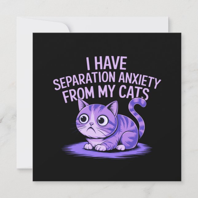 Invitación Tengo ansiedad por la separación de mis gatos (Anverso)