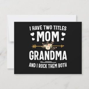 Invitación Tengo dos títulos mamá y abuela