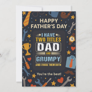 Invitación Tengo Dos Títulos Que Papá Y Los Padres Grummy Dan