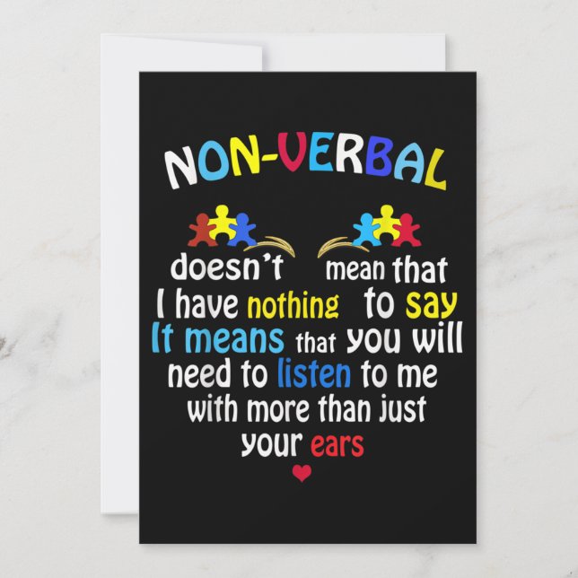 Invitación Tengo una pieza de rompecabezas de la conciencia d (Anverso)