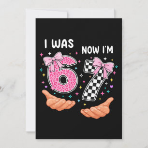 Invitación Tenía 6 ahora tengo 7 números de cumpleaños lindos