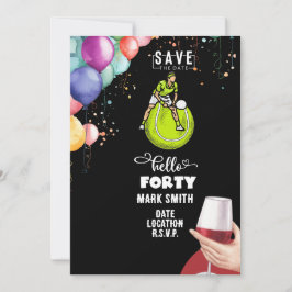 Invitación Tenis 40.º cumpleaños