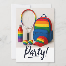 Invitación Tenis El mes del orgullo arcoiris tema