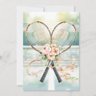 Invitación Tenis Guarde la fecha para la boda del jugador de 