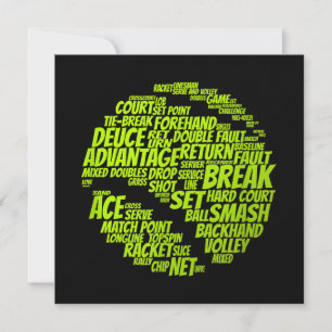 Invitación Tenis Jugador De Tenis Jugando A La Pelota De Teni