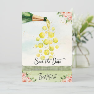 Invitación Tenis Salva la fecha Boda de tenista