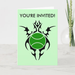 Invitación tenis, tribal.