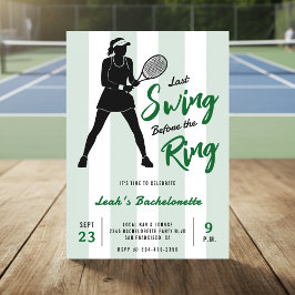 Invitación Tennis Bacheloretette Last Swing Before the Ring