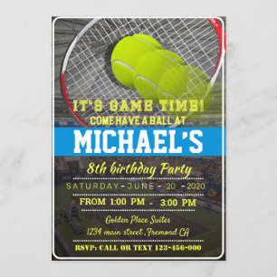 Invitación Tennis Birthday Invitation