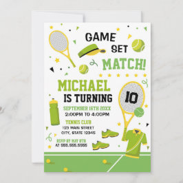 Invitación TENNIS Birthday Invitation