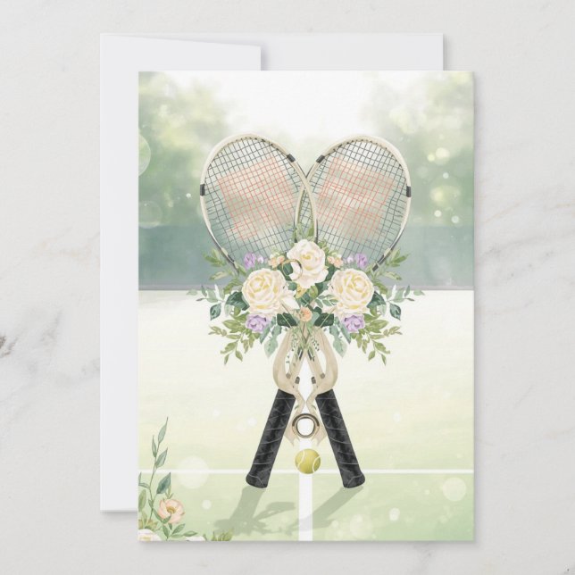 Invitación Tennis Save the date for Tennis Player wedding (Anverso)